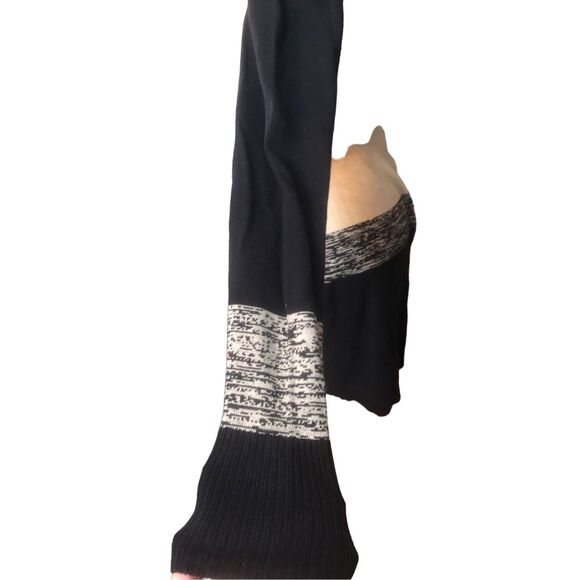 Black and cream Colorblock Narcisco Rodriguez Colorblock Turtleneck Sweater Dres - Picture 8 of 13